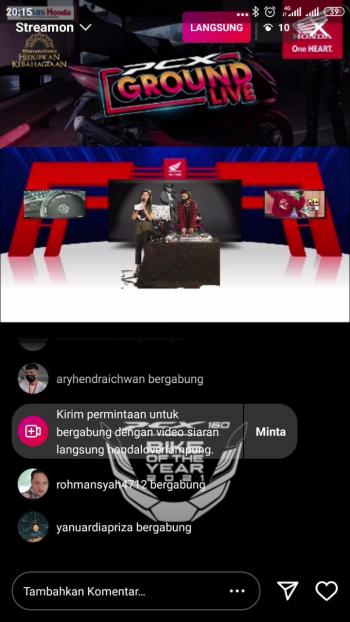 Tunas Honda Lampung selaku Main Dealer Sepeda Motor Honda Lampung dan jaringannya NSS Kedaton menggelar PCX Ground Live
